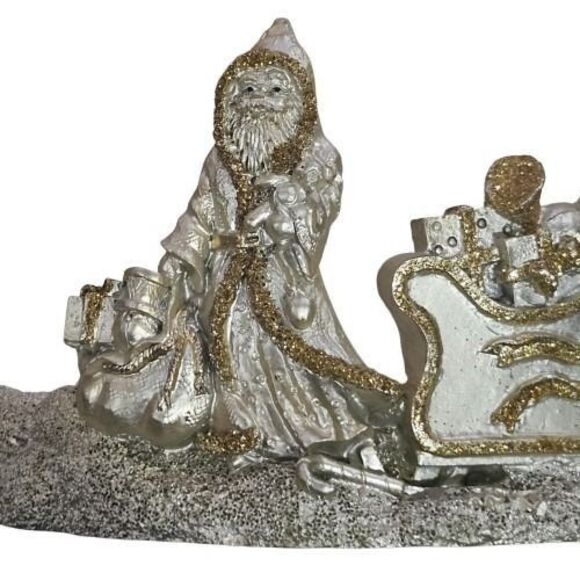 NCE Vintage Santa Christmas Candle Holder Base in Box - Picture 3 of 6